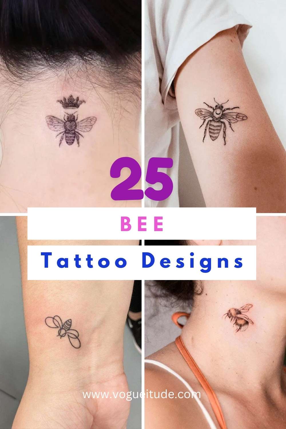 25+ Bee Tattoo Designs: Perfect for Hard Work and Creativity