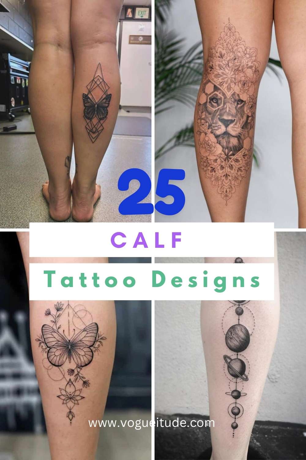 25 Best Calf Tattoo Designs for Men and Women