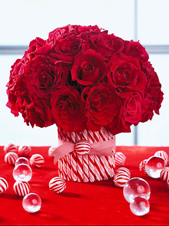 Candy Cane Centerpiece.