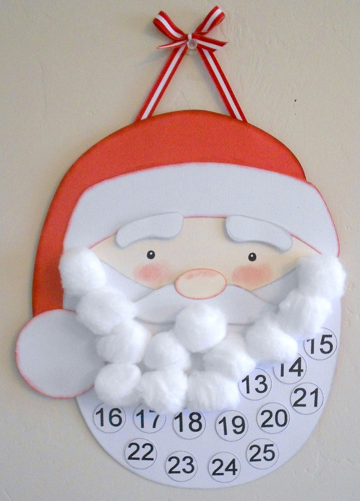 Cotton Ball Santa Craft.