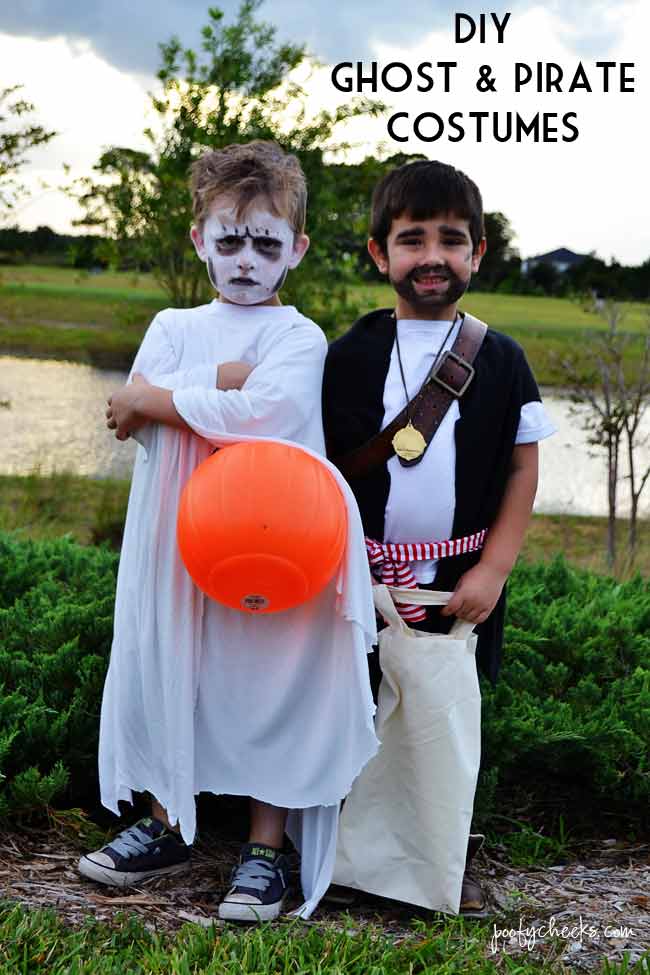 DIY Pirate And Ghost Halloween Costumes by Poofy Cheeks