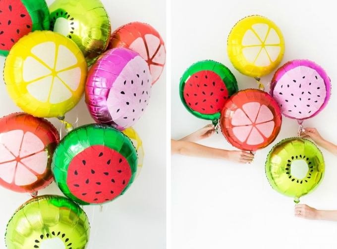 DIY fruit balloons.