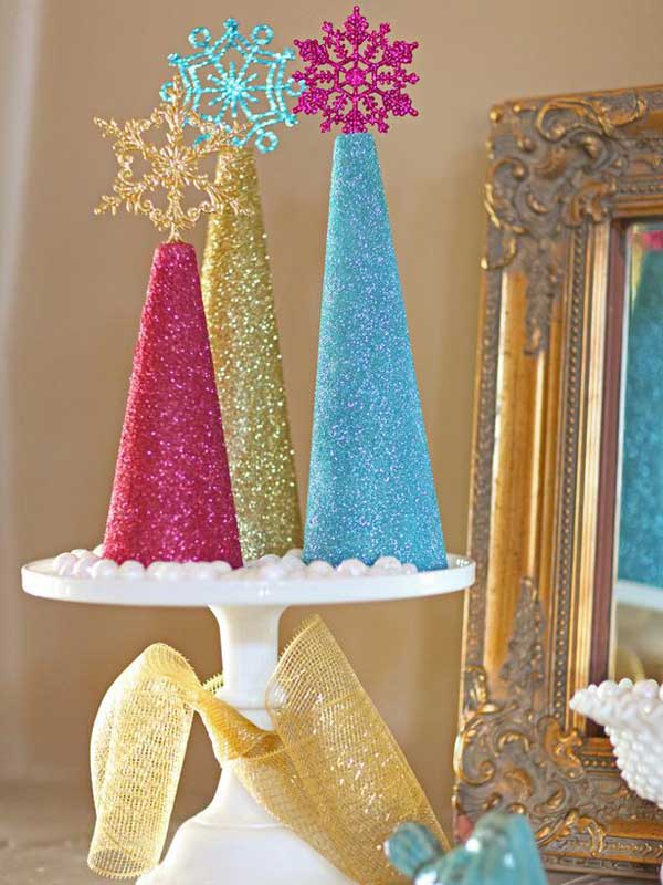 Glitter Christmas Tree Decorations.