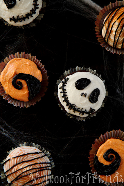 Gluten-free and nut-free Nightmare Before Christmas cupcakes by Will Cook for Friends