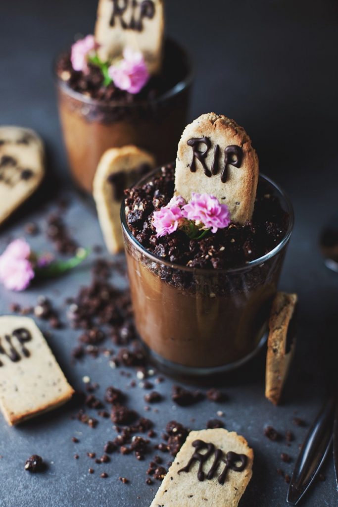 Graveyard mousse pots by Wallflower Kitchen