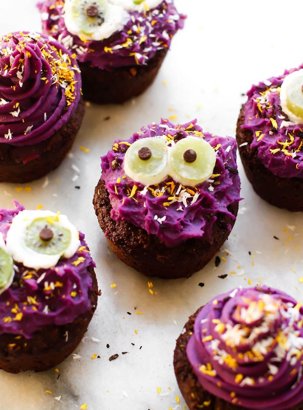 Halloween Cupcake Monsters by Feasting On Fruit