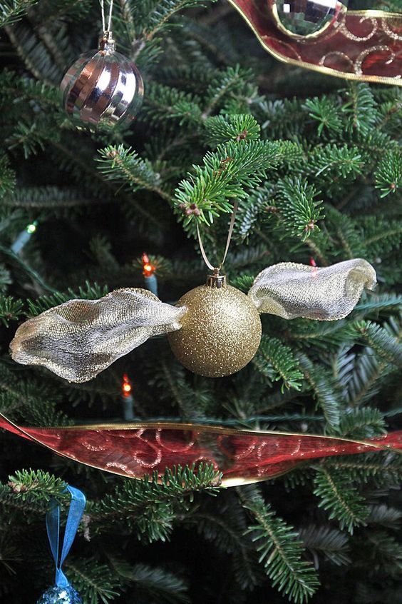 Make your own Golden Snitch Ornament.