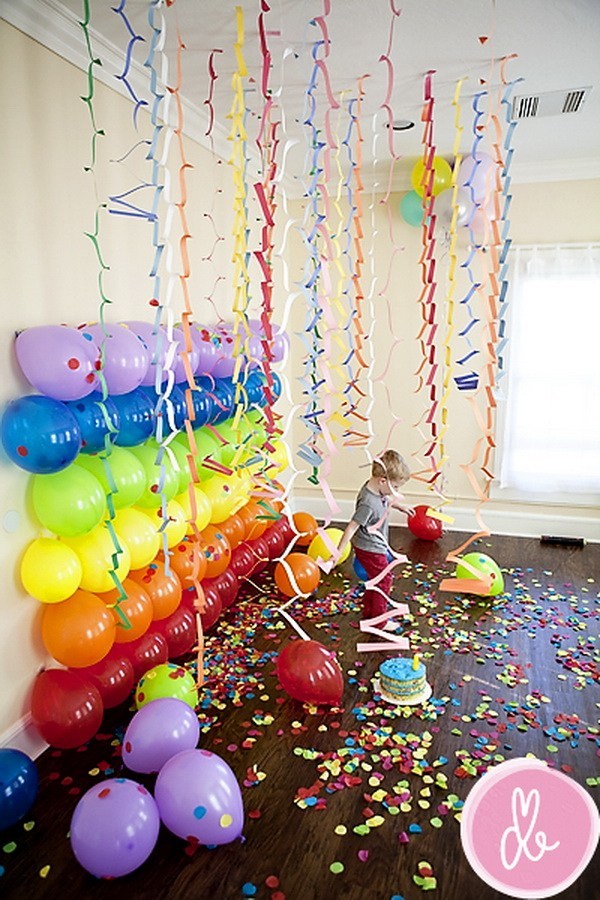 Multi-Colored Balloon Backdrop.