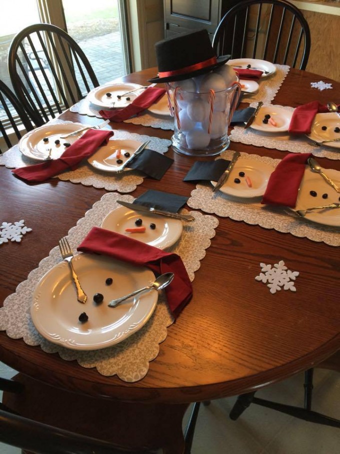 Snowman Place Setting