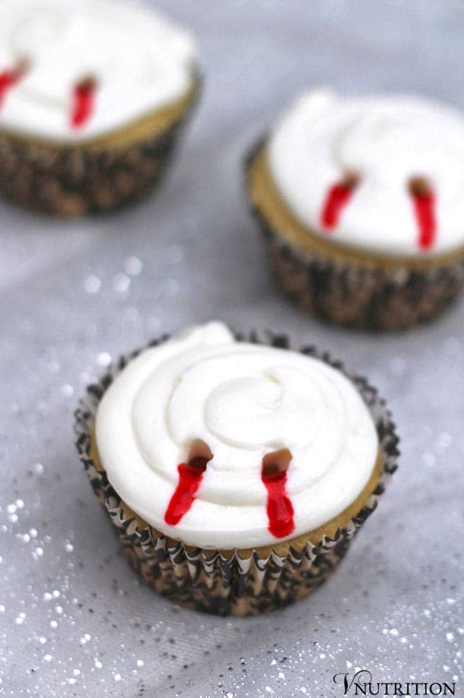 Vampire Bite Cupcakes by V Nutrition and Wellness