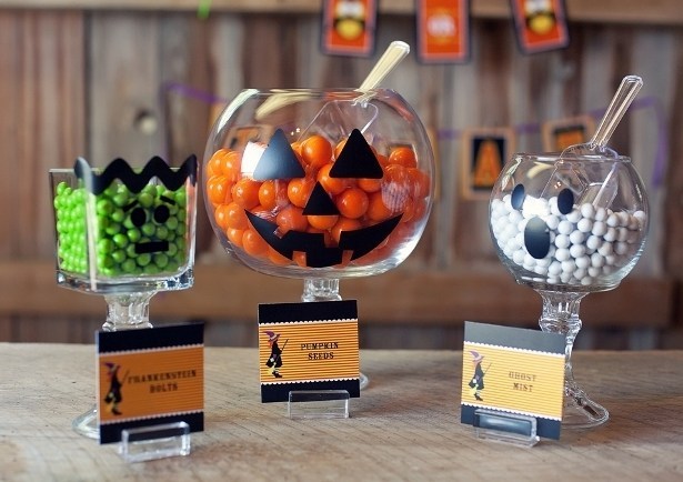 DIY Halloween Pedestal Jars by Kim Byers