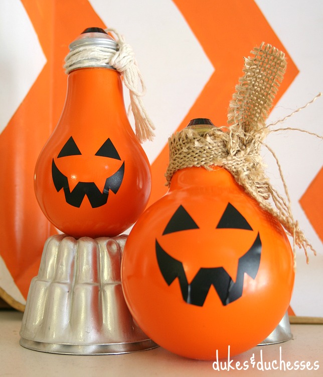 DIY Pumpkin Lightbulbs by Randi Dukes