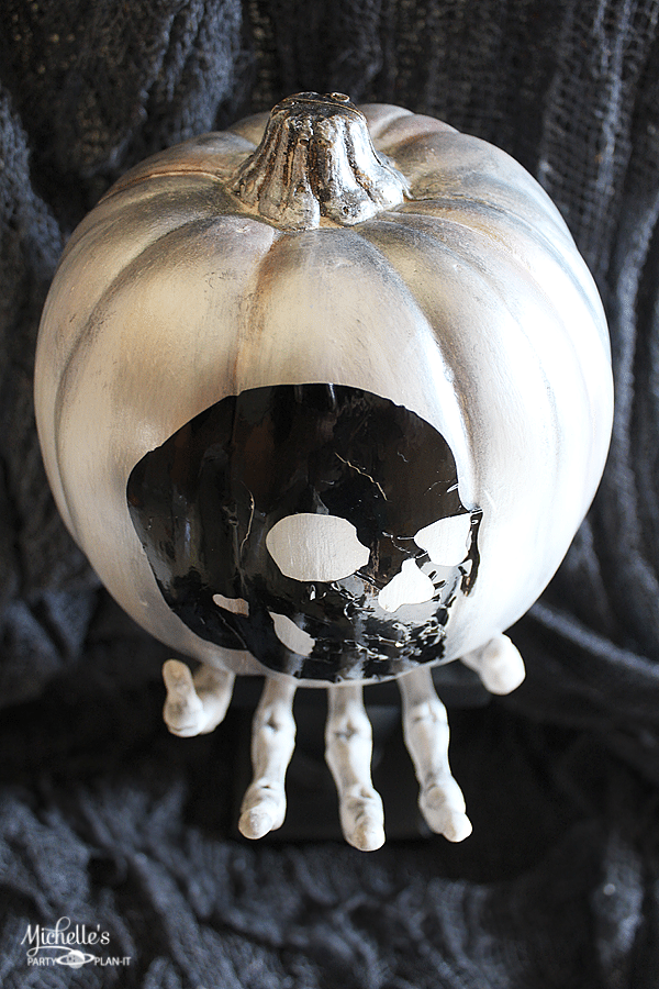 DIY Skull Pumpkin by Michelle Stewart