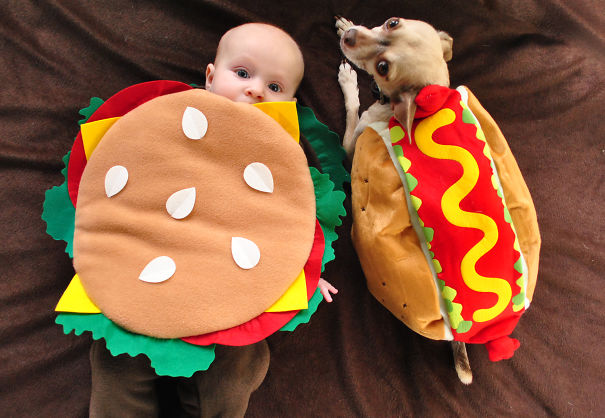 Fast Food Baby And Dog.