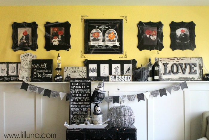 Festive Halloween Mantel by Lil Luna