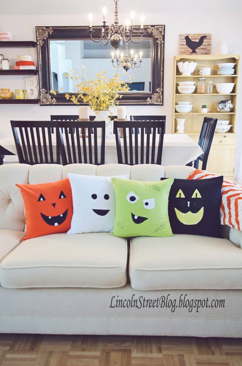 Halloween Face Pillows.