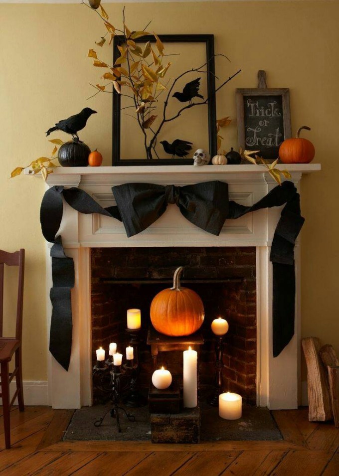 Halloween Fireplace Mantle Display from Your Cozy Home