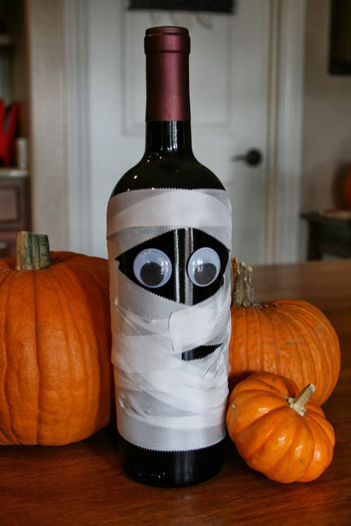 Mummy Wine Bottle via Will Work for Eskimo Kisses