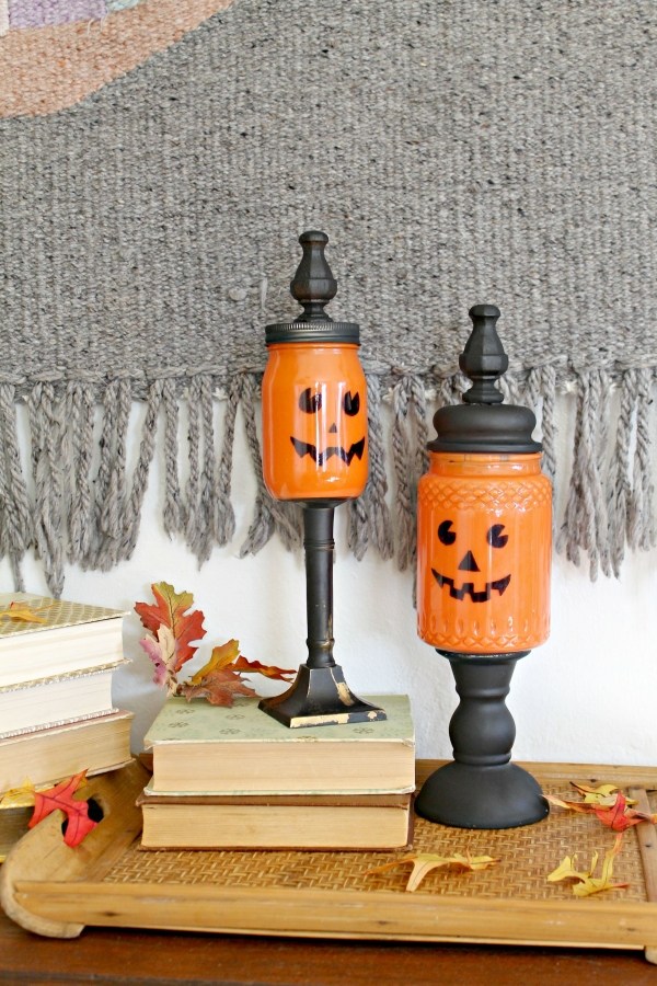 Pumpkin Candy Jars.