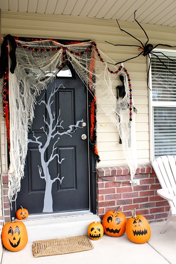 Spook Up Your Front Door with Halloween Decor.