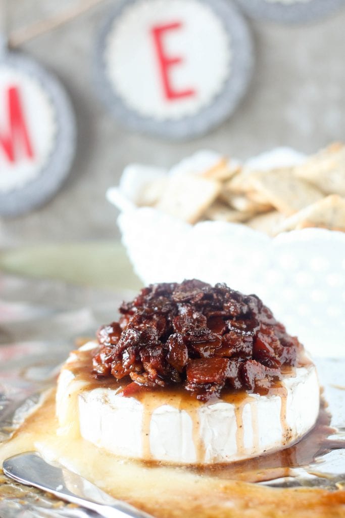 Candied Bacon Baked Brie