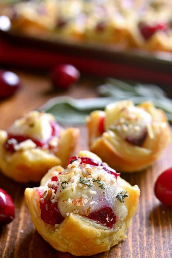 Chicken, Cranberry & Brie Tartlets from Lemon Tree Dwelling