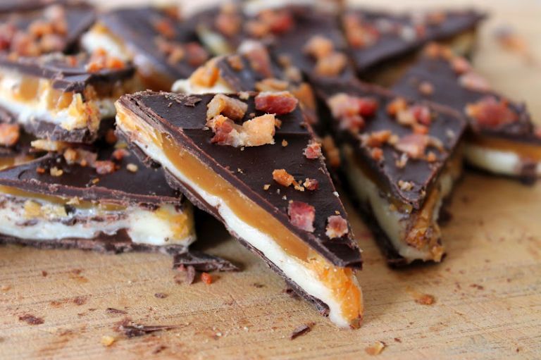 Chocolate, Caramel, Marshmallow, Whiskey & Bacon Bark.