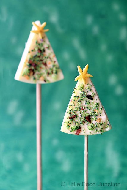 Christmas Tree Cheese Pops