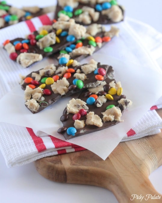 Cookie Dough Chocolate Bark from Picky Palate