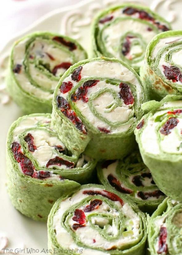 Cranberry And Feta Pinwheels from The Girl Who Ate Everything