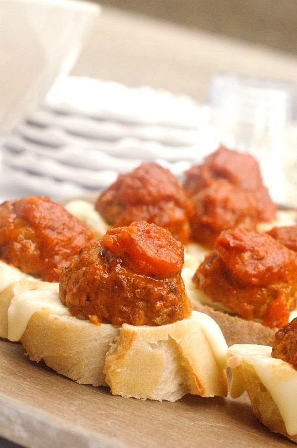 Easy Meatball Crostini Appetizer