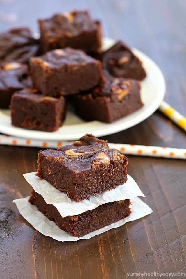 3 Ingredient Skinny Peanut Butter Brownie Fudge