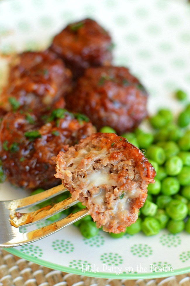 Barbecue Mozzarella Meatballs.