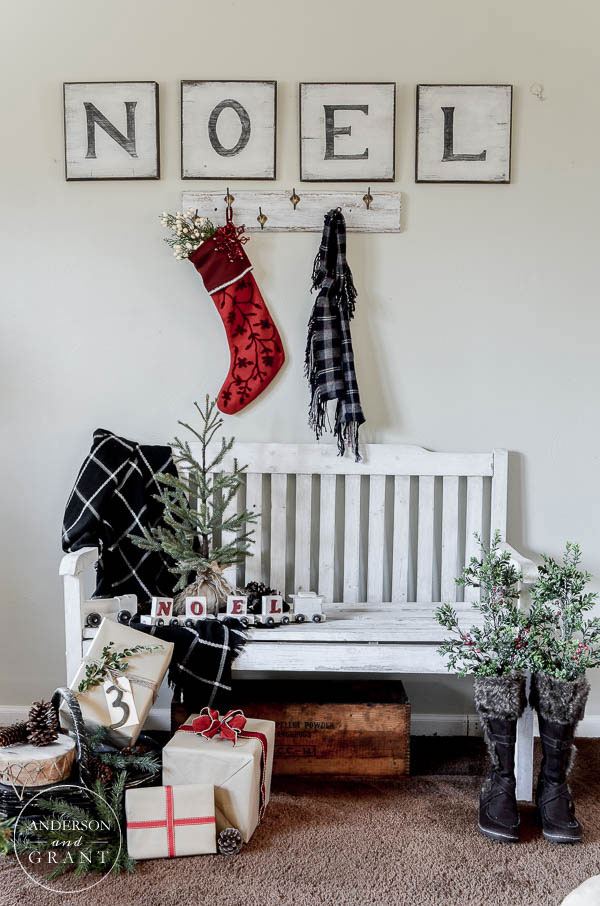 Beautiful Farmhouse Entry Vignette.