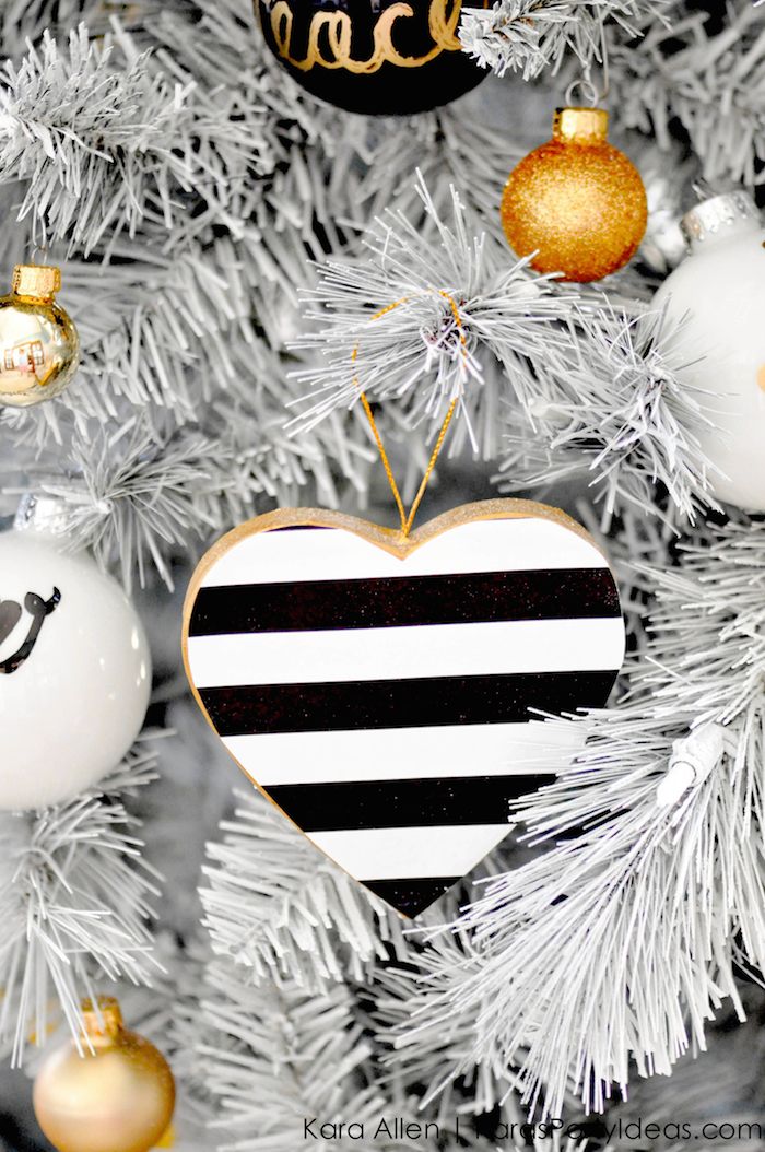 Black and White Christmas Ornaments