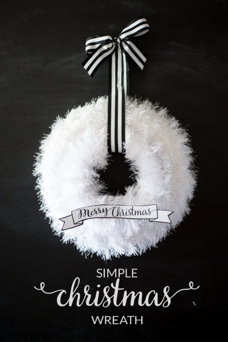 Black and White Christmas wreath