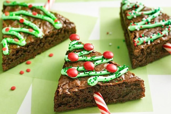 Brownie Christmas trees.