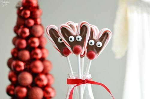 Candy Cane Reindeer Pops from Finding Zest