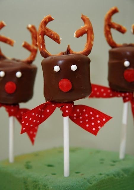 Chocolate Covered Marshmallow Reindeer.