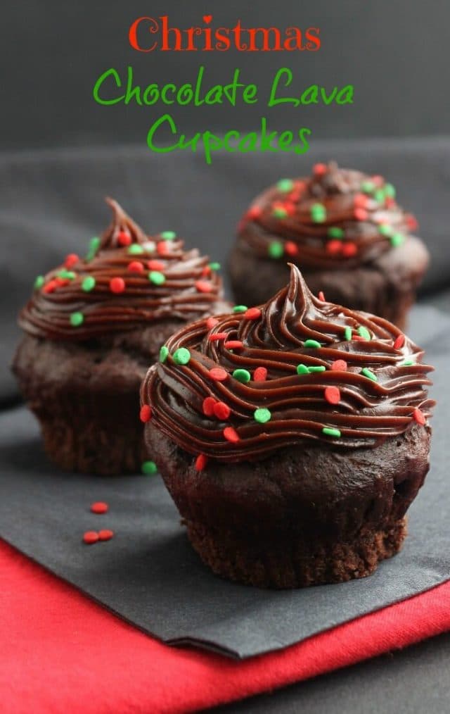 Chocolate Lava Cupcakes for Christmas by Vegan In The Freezer