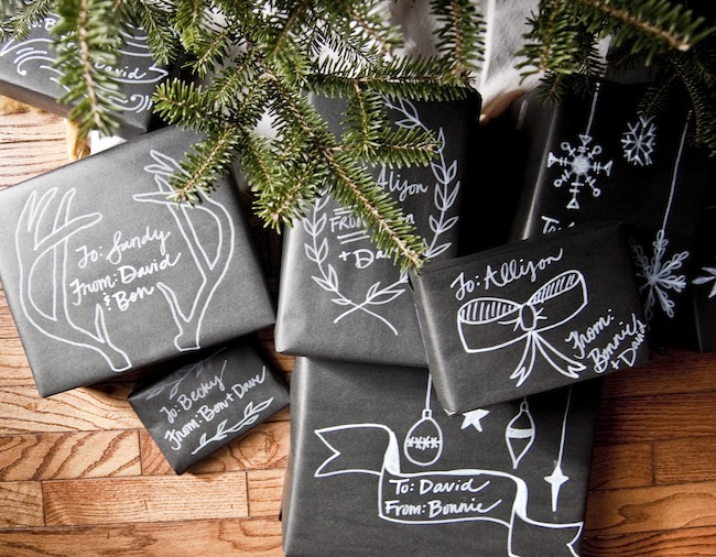 Christmas Chalkboard Packaging.