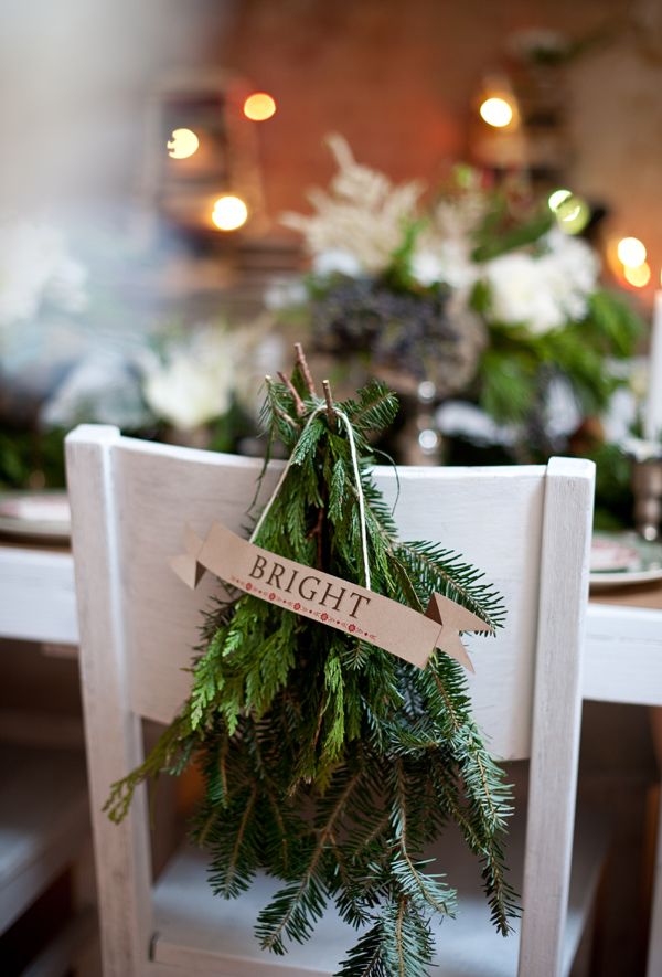 Christmas Dinner Chair Garland