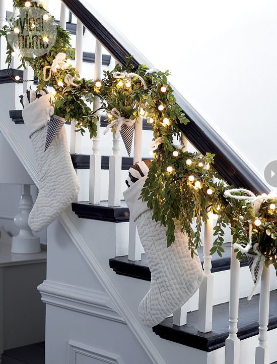 Christmas Garland Staircase.