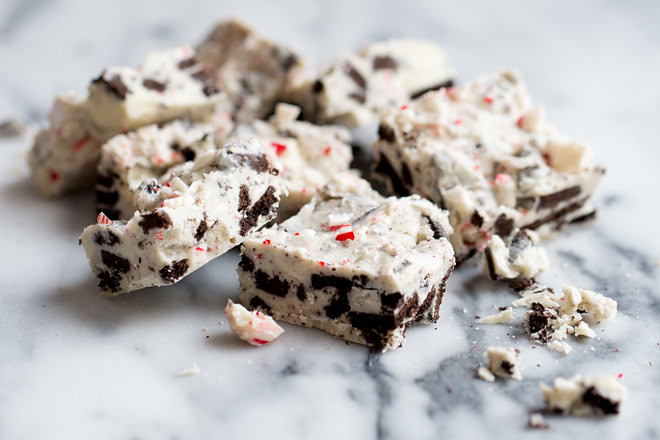 Cookies & cream peppermint bark.