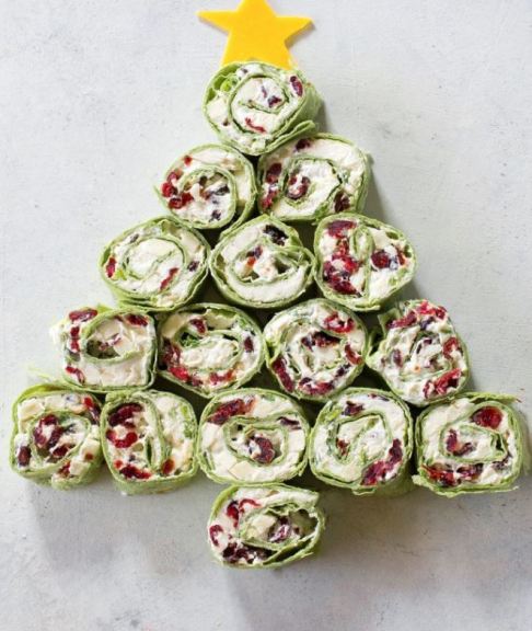 Cranberry and Feta Pinwheels.