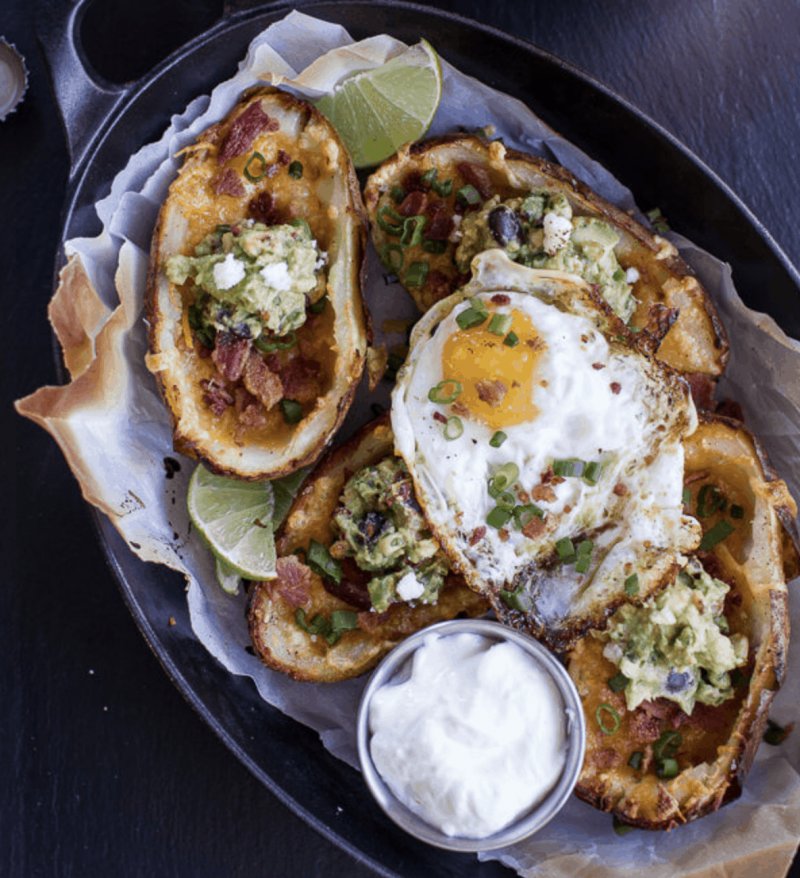 Fully Loaded Potato Skins With Chipotle Southwest Guacamole