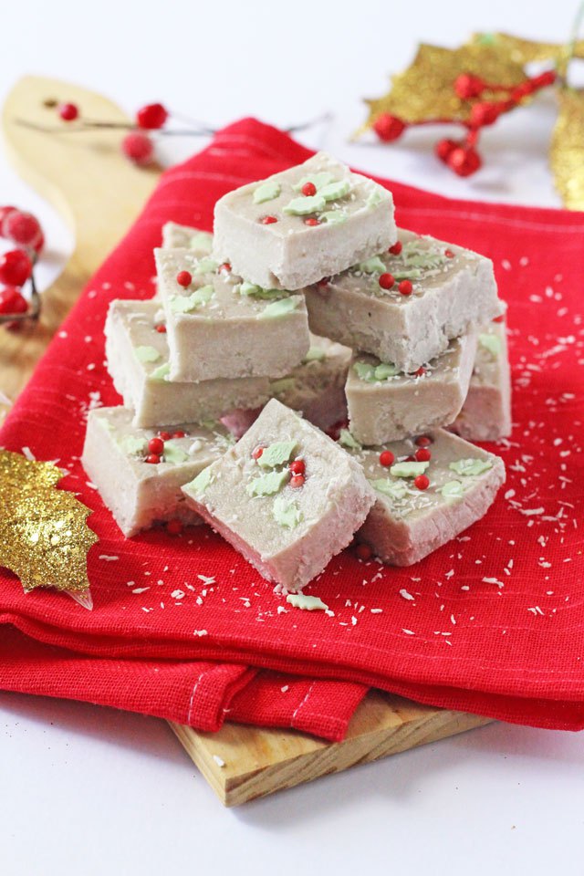 Healthy coconut banana Christmas fudge by My Fussy Eater