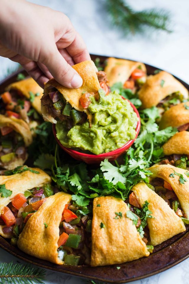 Holiday Wreath Taco Ring by Food with Feeling