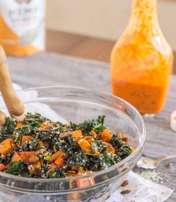 Kale and Sunshine Kabocha Squash Salad by Letty’s Kitchen