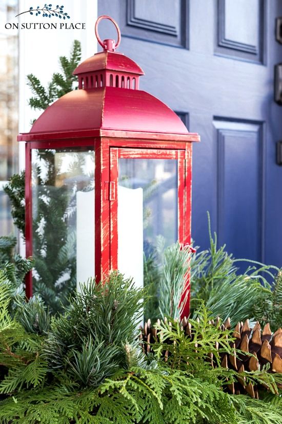 Lantern and Candle Decor For Christmas.